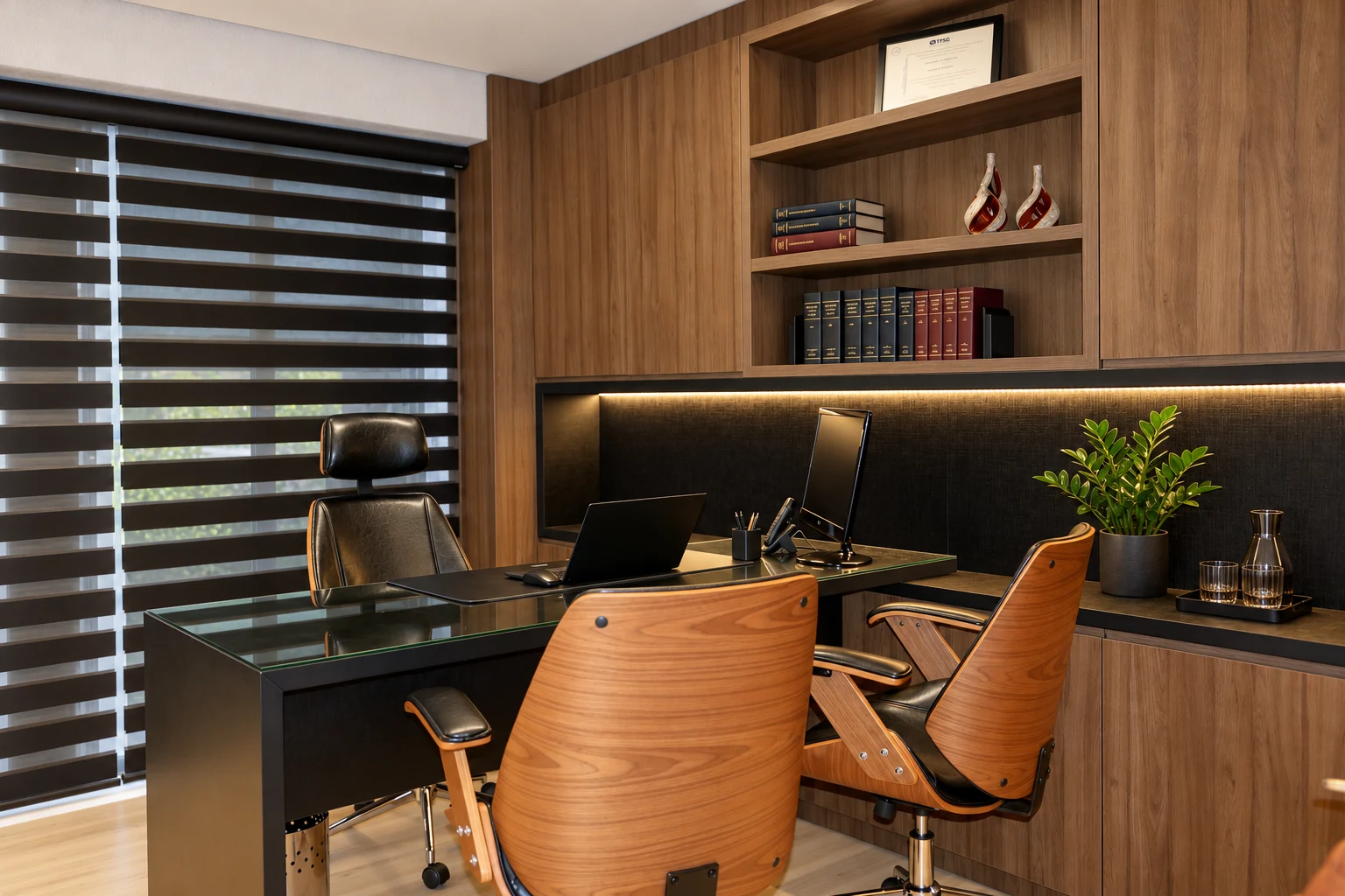 Sala de atendimento da FRT Advogados